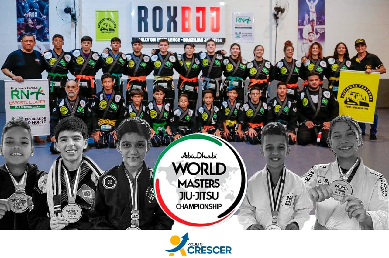 Atletas potiguares do Projeto Crescer trazem de Abu Dhabi títulos mundiais de Jiu-Jitsu para o RN