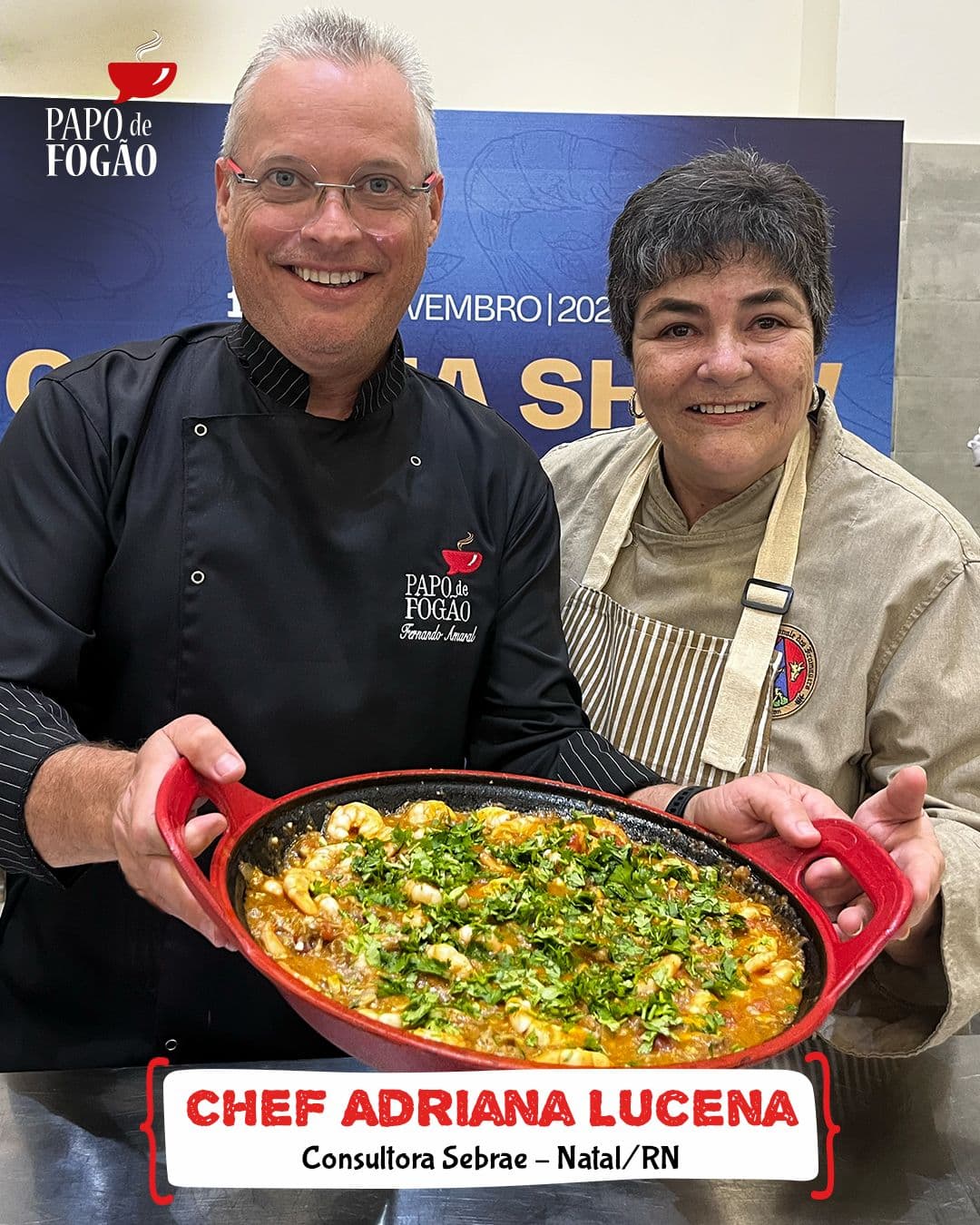 Chambaril com pirão e moqueca de camarão com caju. Dois pratos de sustança pra você no Papo de Fogão