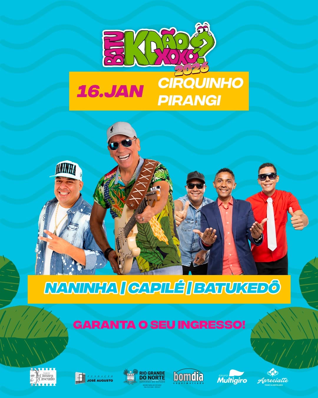 Kd Xoxó? faz “esquenta” em seu primeiro Batukdão na praia de Pirangi nesta sexta-feira (16)