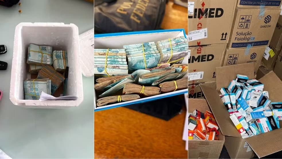 OPERAÇÃO MEDERI: Dinheiro apreendido em cooler e caixas de isopor pode chegar a R$ 1 milhão no RN