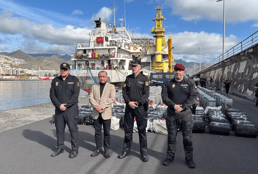 Espanha faz ‘maior apreensão de cocaína em alto-mar' em navio cargueiro que partiu do Brasil