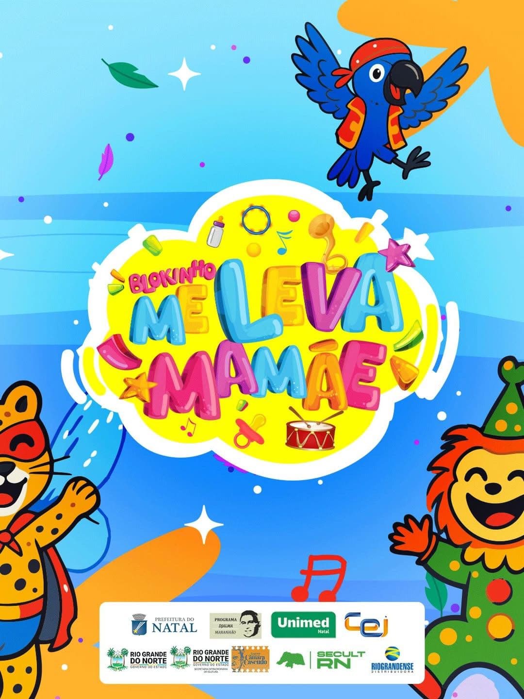 É a vez da criançada: bloquinho Me Leva Mamãe promete última folia de Carnaval para as famílias