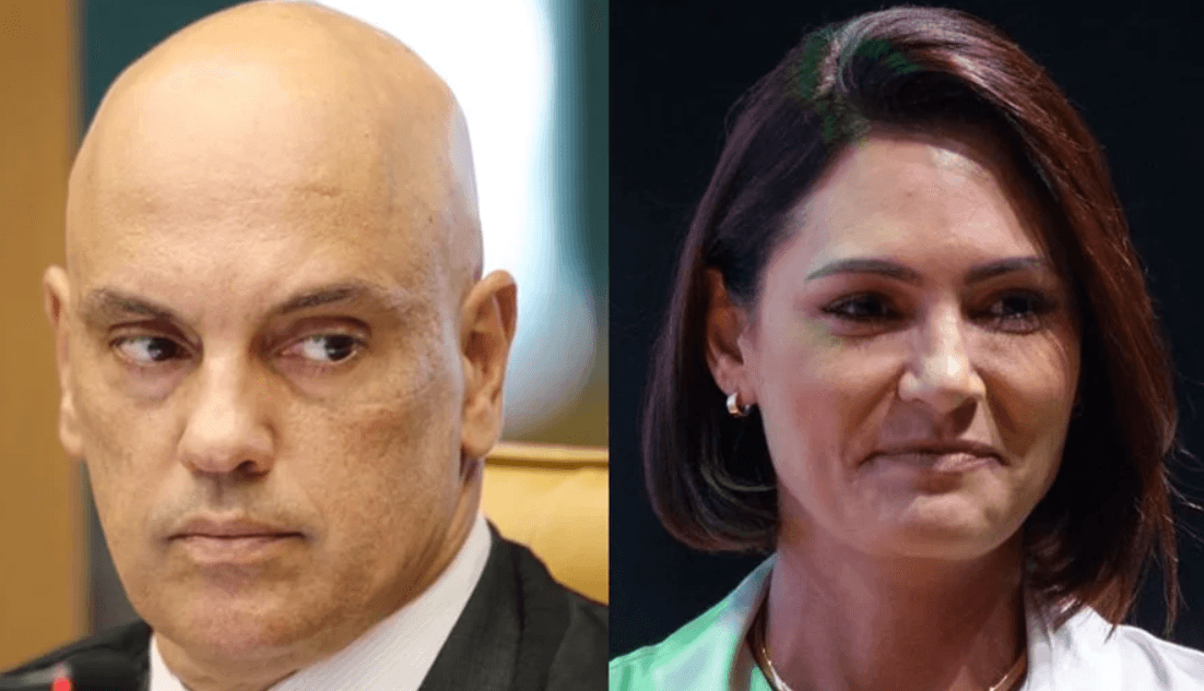 Moraes recebe Michelle no STF após PGR defender prisão domiciliar a Bolsonaro