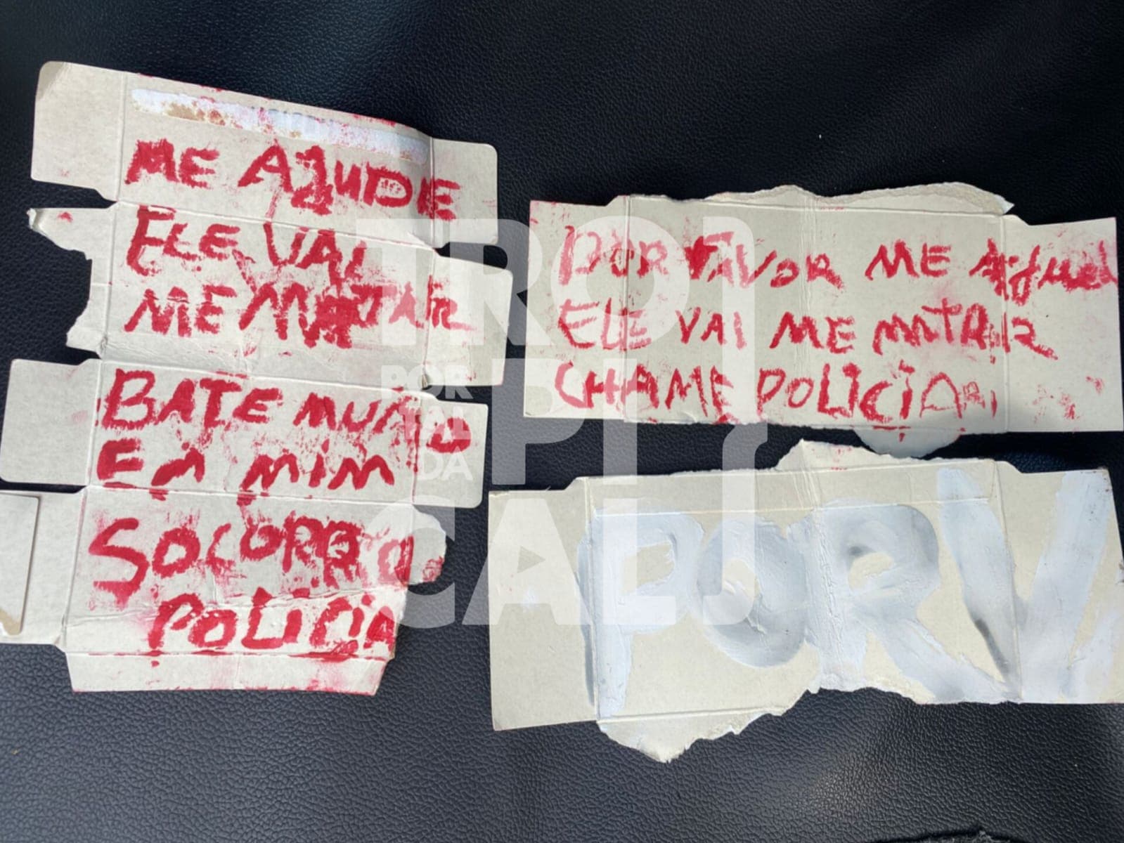 Mulher escreve bilhetes com pedido de socorro: ‘Ele vai me matar'