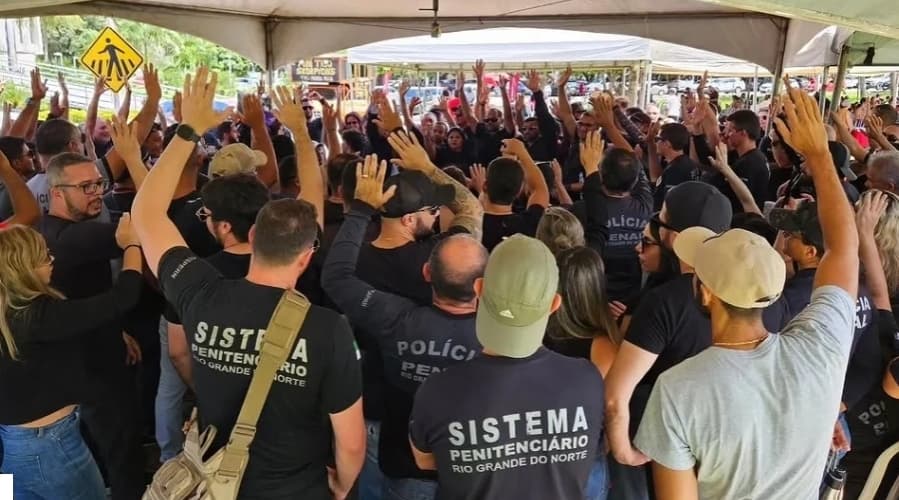 Policiais penais vão às ruas nesta sexta (24) em Natal e pressionam Governo do RN por reajuste e auxílio atrasado