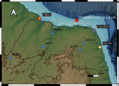 Tremor de terra é registrado no Rio Grande do Norte