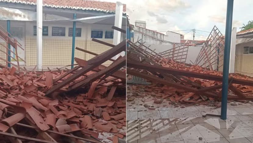 Teto desaba em escola municipal no interior do RN