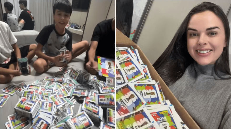 Mãe conta que gastou R$ 11 mil em figurinhas da Copa para filho completar álbum