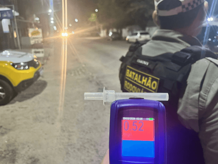 Operação Zero Álcool registra 240 prisões por embriaguez ao volante nos primeiros quatro meses de 2026 na Grande Natal