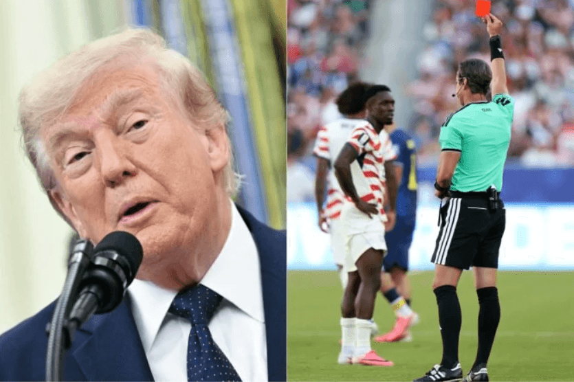 Trump chama árbitro brasileiro de ‘suspeito' e admite que pediu à FIFA para revisar suspensão de Balogun após cartão vermelho
