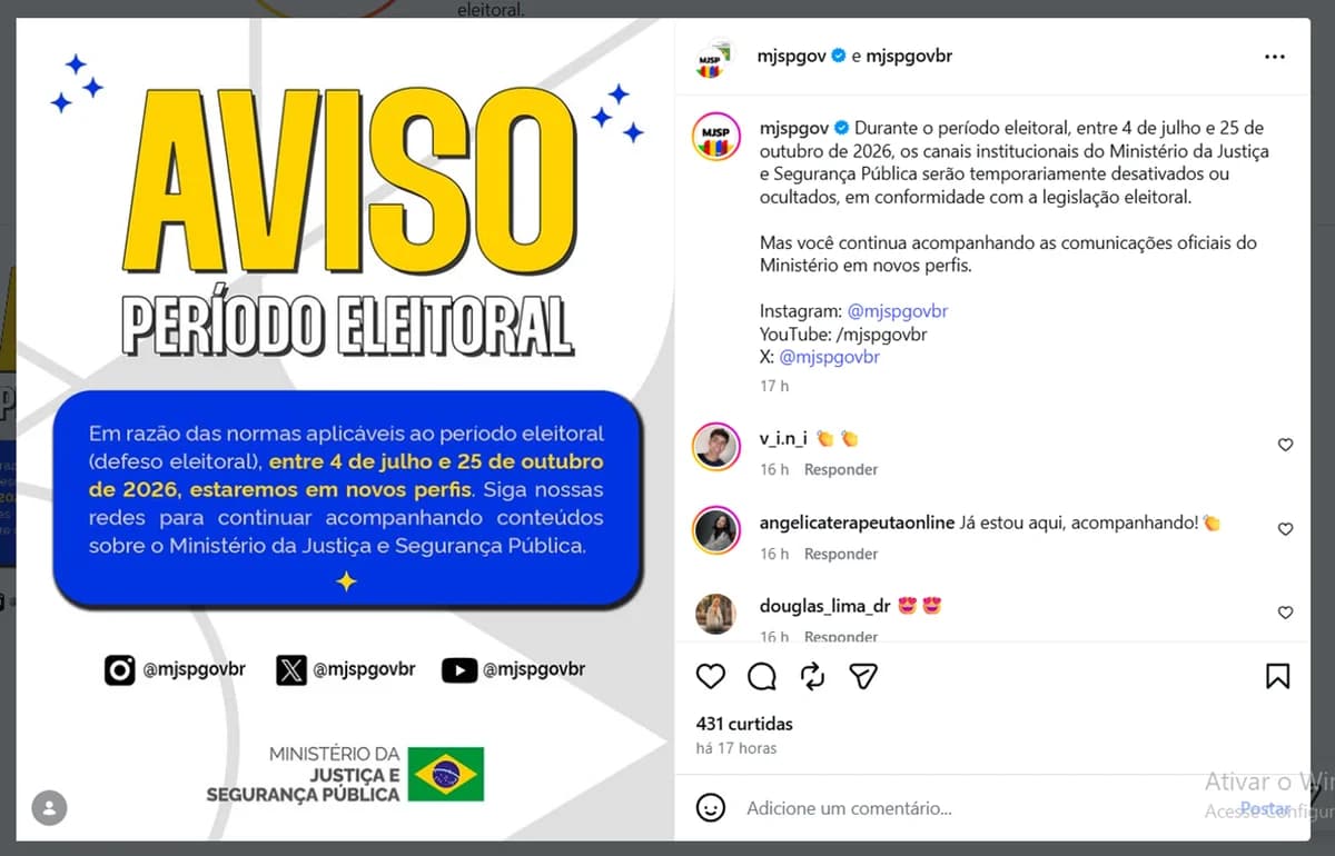 Ministérios de Lula criam novos perfis em redes para período eleitoral