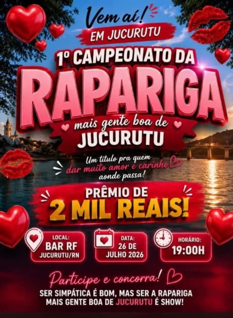 Campeonato inusitado vai eleger a “rapariga mais gente boa” de Jucurutu