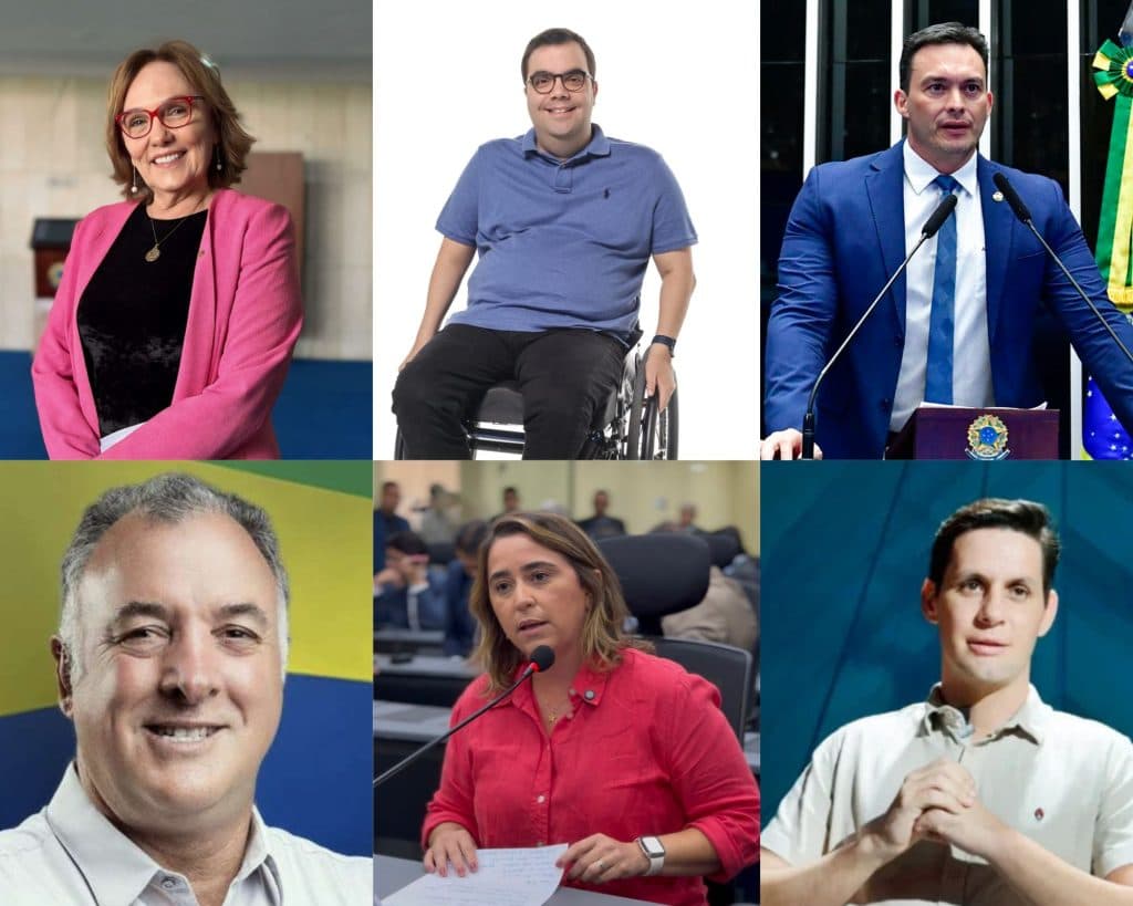 LARGADA PARA O SENADO: Zenaide, Tércio, Styvenson, Hélio, Samanda e Rafael iniciam disputa no RN