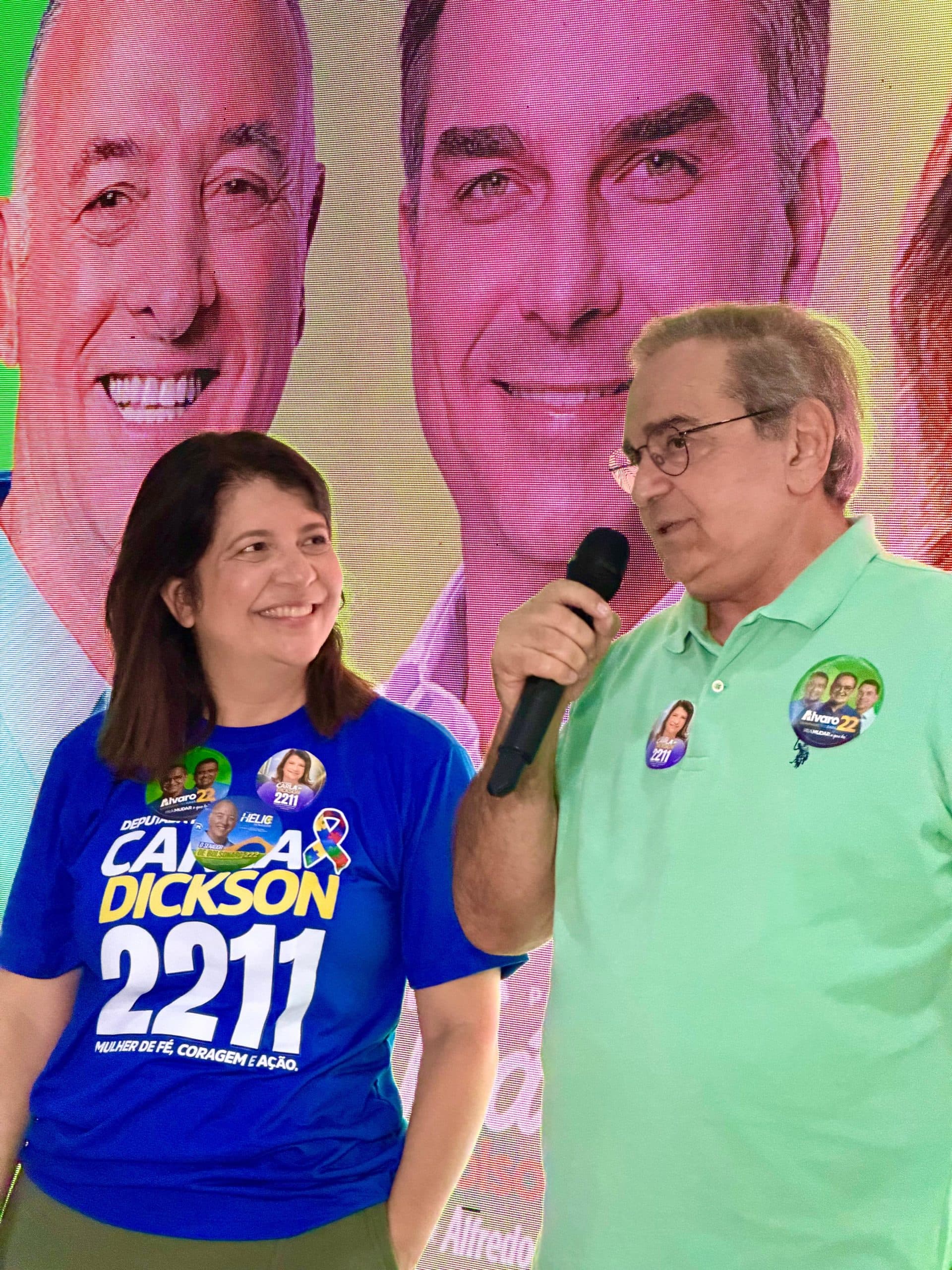 Em Parnamirim, maior cidade consevadora do RN, Carla Dickson mostra força ao lado de Álvaro Dias e Coronel Hélio
