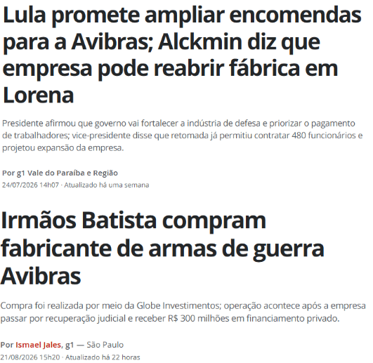 COINCIDÊNCIA? Lula promete gastar mais em compras de fabricante de armas de guerra comprada pelos irmãos Batista