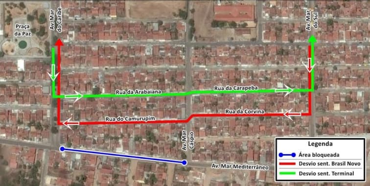 Avenida Mar Mediterrâneo, na Zona Norte de Natal, será interditada por 15 dias para obras da CAERN; veja mudanças no trânsito