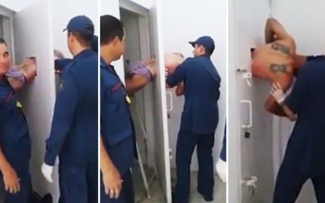 SE DEU MAL: Preso tenta fuga milagrosa e acaba entalado na porta da própria cela