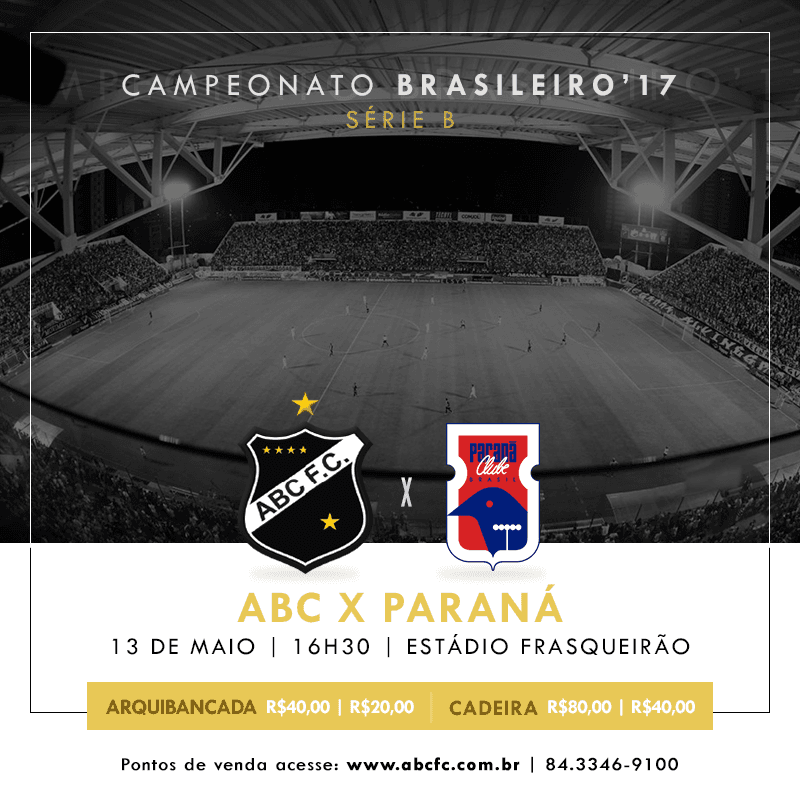 SÉRIE B: Iniciada a venda de ingressos para a estreia do ABC, contra o Paraná, neste sábado