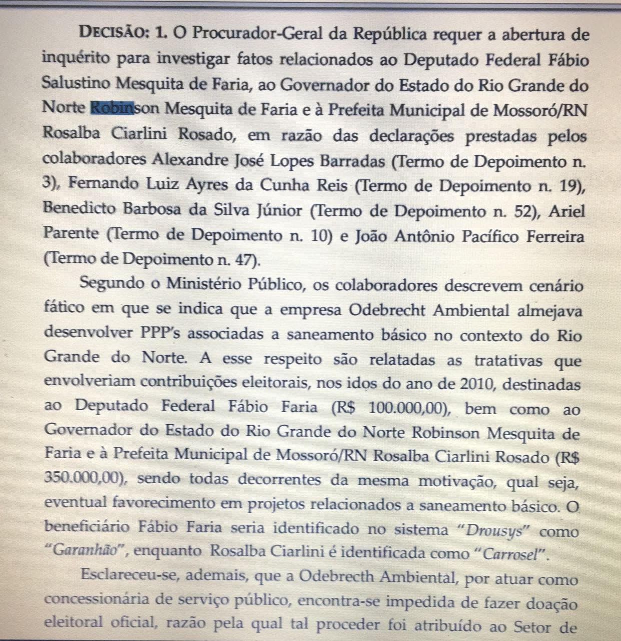 EXCLUSIVO - CAMPANHA 2010: BG tem acesso as acusações contra Rosalba, Fábio e Robinson na lista de Fachin