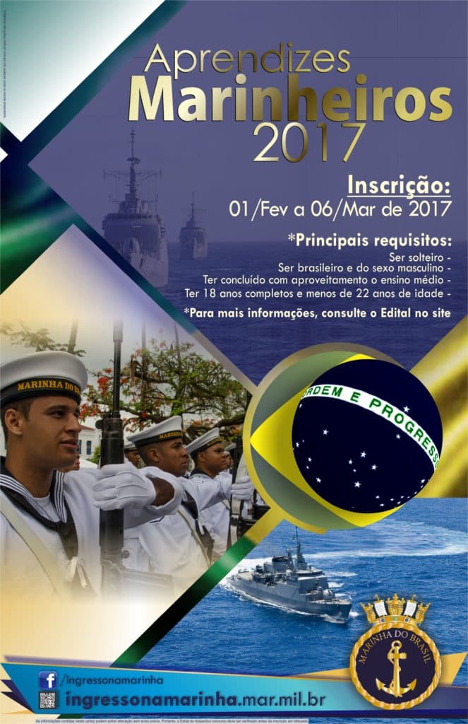 Marinha abre inscrições para 1.240 vagas de nível médio