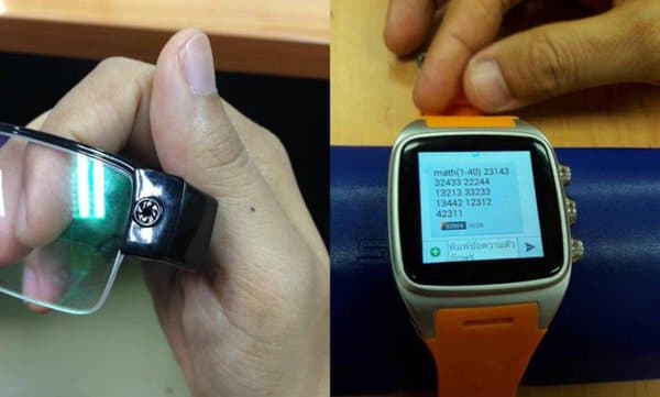 CRIATIVIDADE SOB "SUJEIRA"- FOTO: Alunos são pegos usando óculos com câmeras e smartwatches para colar