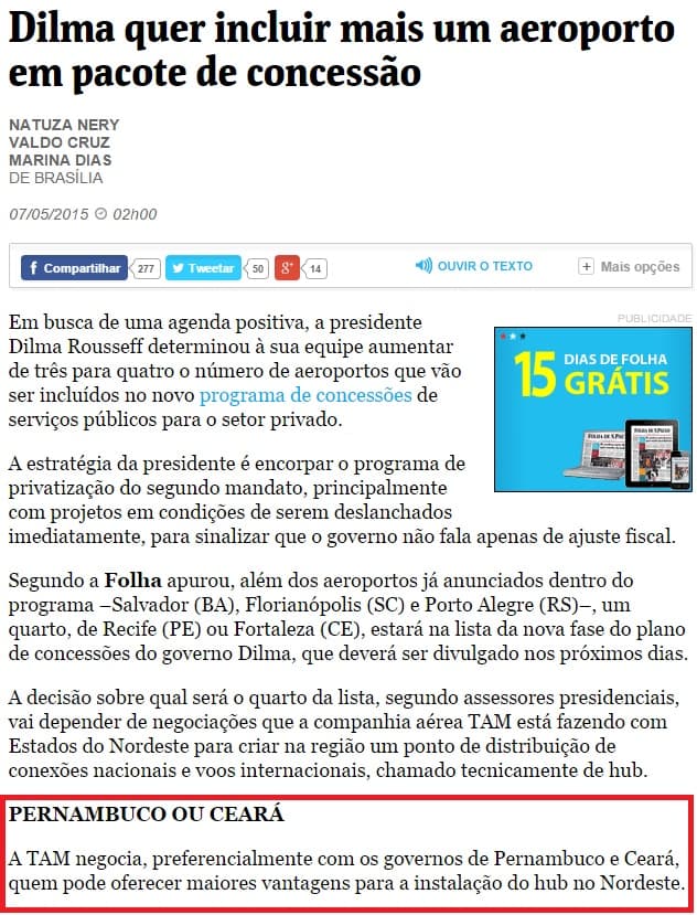 MUITO PREOCUPANTE: Reportagem mostra que Natal está fora da disputa pelo HUB