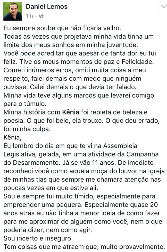 Professor da UFRN escreve carta em tom de despedida e amigos, muito preocupados, buscam informações; Polícia realiza buscas