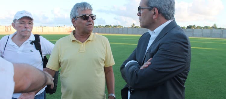 FOTOS: Hermano Morais visitou obras da Arena América e agradeceu o empenho dos responsáveis