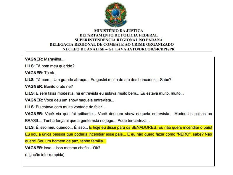 LULA "Eu sou a única pessoa que poderia incendiar esse país"