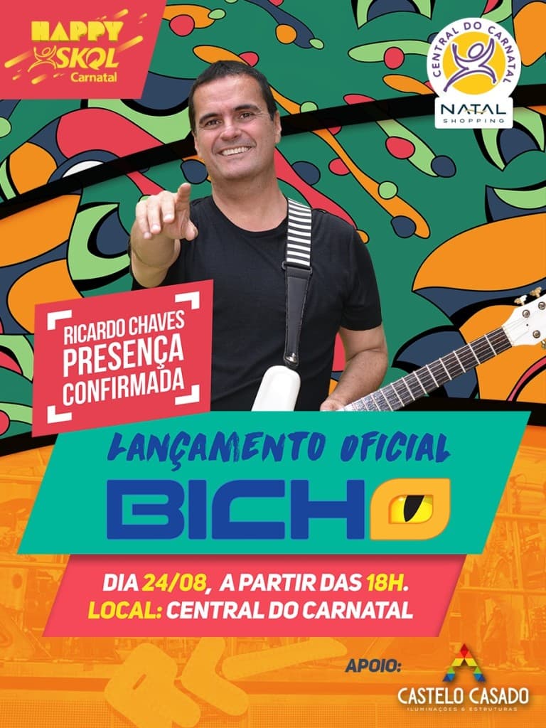 Ricardo Chaves lança bloco Bicho nesta quarta na Central do Carnatal