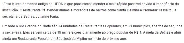 19 mil pessoas deixarão de contar com almoço por R$ 1.00 a partir de segunda-feira