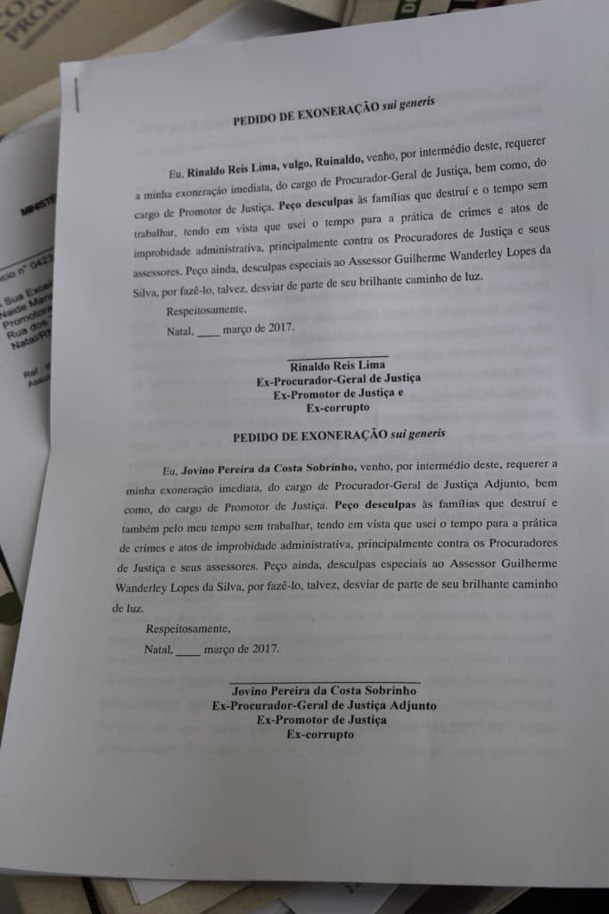 Confira íntegra do documento Guilherme Wanderley, acusado de atentado no MPRN