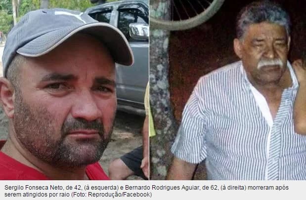 Raio atinge sete pessoas e mata dono de bar e caminhoneiro em MT