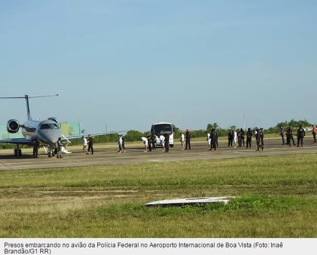 "PRESENTES" PARA O RN -(FOTO): Após 11 mortes, líderes de facção em Roraima são transferidos para Mossoró