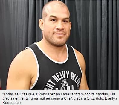 Ex-campeão do UFC, Tito Ortiz crava: "Ronda não quer enfrentar Cyborg porque sabe que vai perder"