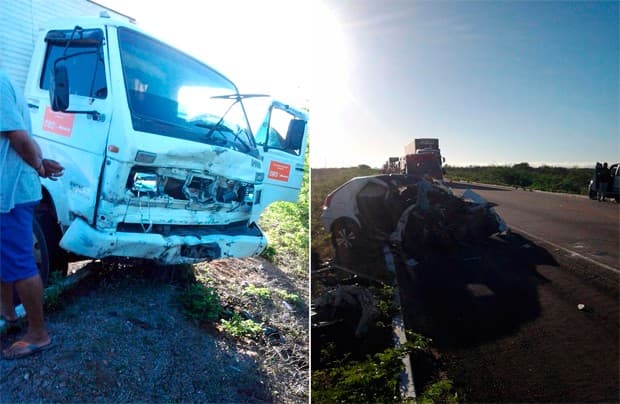 FOTO: Acidente de carro na BR-406 deixa três vítimas fatais