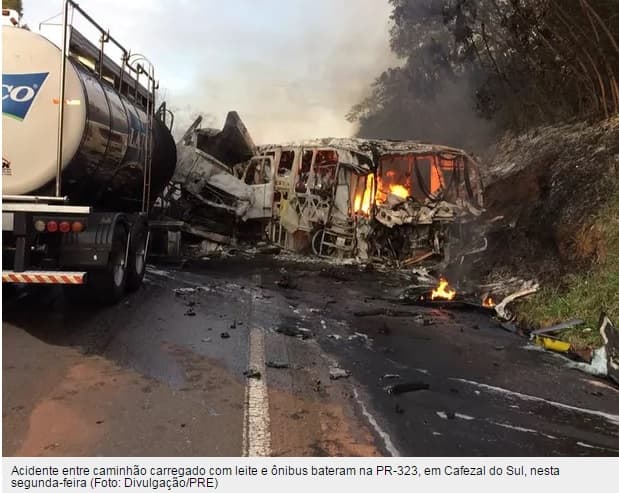 TRAGÉDIA - (FOTOS): Acidente com ônibus deixa 20 mortos e vários feridos no Paraná
