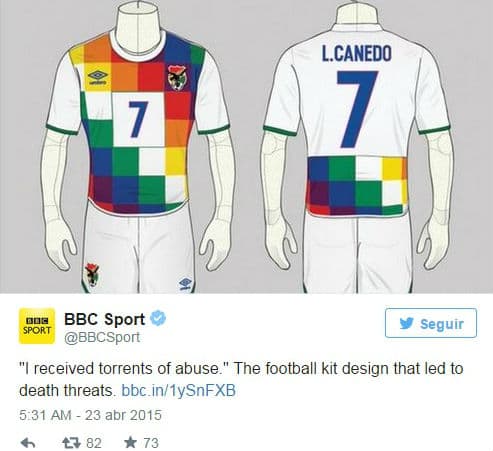 COPA AMÉRICA (FOTO): "Camisa arco-íris" para Bolívia rende até ameaça de morte