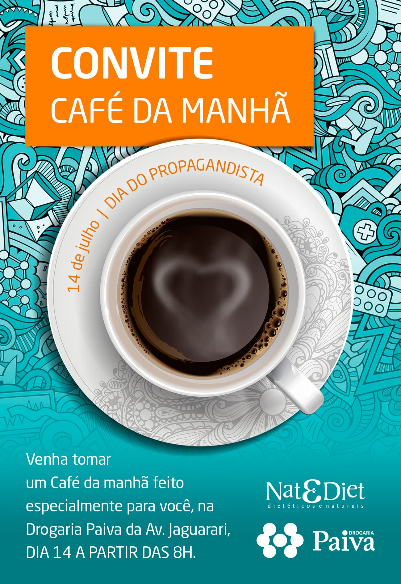 Dia do Propagandista na Drogaria Paiva; homenagem ao profissional com um café da manhã especial nesta quinta