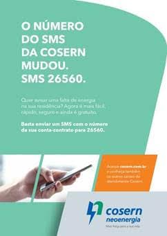 Cosern tem novo número de SMS para cliente informar sobre falta de energia elétrica