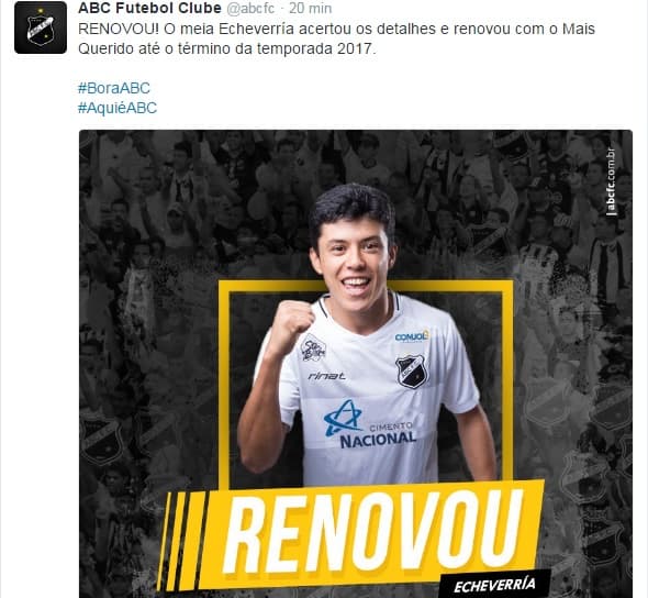 ABC renova com o paraguaio Echeverría