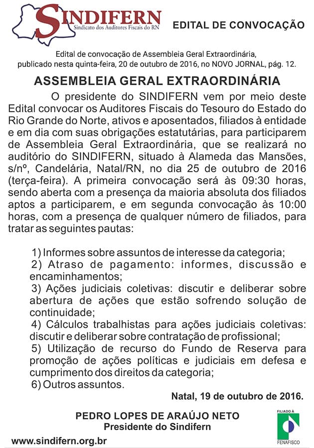 Sindifern entrega carta ao Governador apontando repasses do duodécimo aos Poderes como um dos responsáveis pelos rombos nas contas públicas