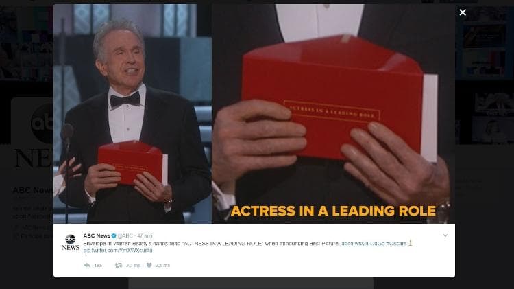 Moonlight vence, mas anunciam La La Land: Oscar 2017 comete gafe histórica por causa de envelope errado; veja vencedores