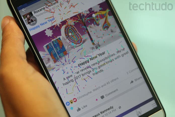 Como celebrar o Ano Novo de 2017 no Facebook com fogos e máscaras