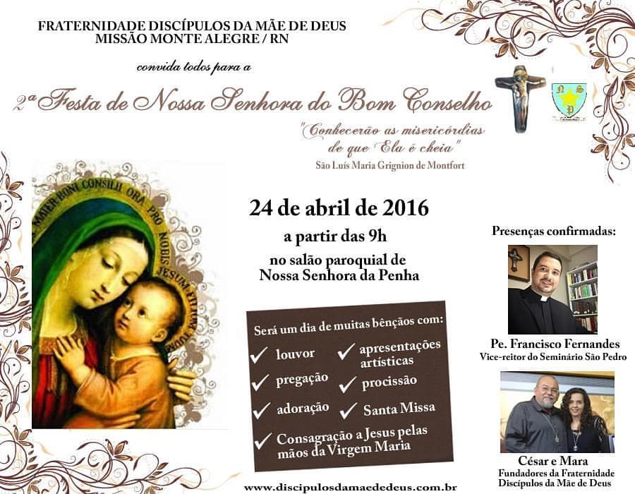 Católicos participam da 2ª Festa de Nossa Senhora do Bom Conselho em Monte Alegre