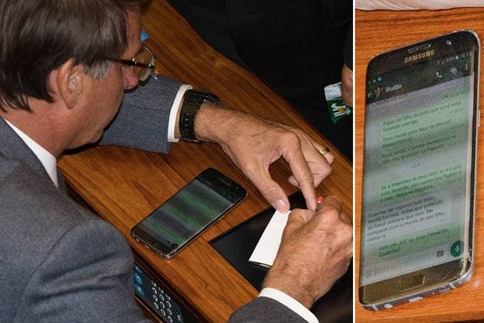 No WhatsApp, Bolsonaro diz que não irá visitar filho na Papuda; deputado irá à Justiça contra fotógrafo