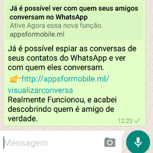 Nova ameaça no WhatsApp promete espionar amigos no app