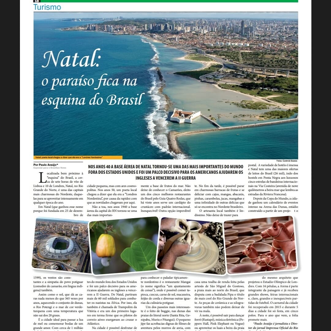 Natal ganha destaque em jornal da Inglaterra