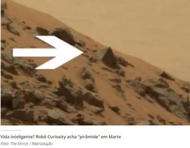 FOTO: Vida inteligente? Robô Curiosity acha “pirâmide” em Marte