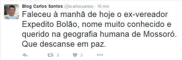 Morre Expedito Bolão